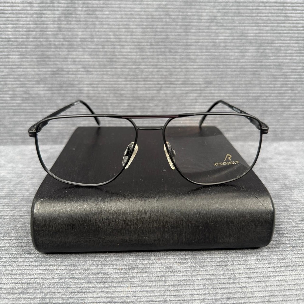 Rodenstock R0870 E‎ Eyeglasses Frames Black Aviator 60-15 140 Italy
